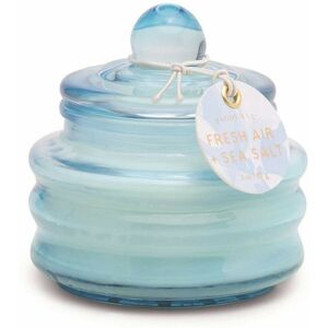 Paddywax Beam Fresh Air And Sea Salt Blue Glass Vessel Candle With Lid