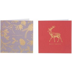 Whsmith Stag And Foliage 12 Pack Boxed Recyclable Charity Christmas Cards