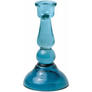 Paddywax Tall Blue Glass Taper Candle Holder