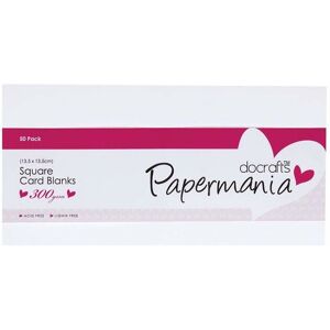 Docrafts Papermania Square White Cards And Envelopes (Pack Of 50)