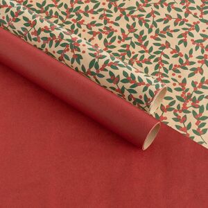 Whsmith 3m Berry Mix Christmas Recyclable Wrapping Paper (Pack Of 2)