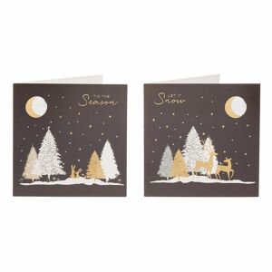 Whsmith Midnight Scene Recyclable Christmas Card Pack Of 12