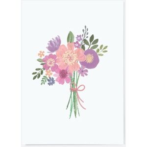 Dotty About Paper Painted Bouquet Note Cards Pack Of 10