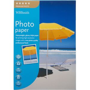 Whsmith A4 Premium Glossy Photo Paper 25 Sheets