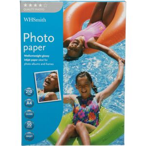 Whsmith A4 Medium Weight Glossy Photo Paper 50 Sheets