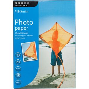 Whsmith A4 Everyday Glossy Photo Paper 100 Sheets