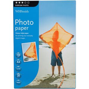 Whsmith A4 Everyday Glossy Photo Paper 50 Sheets