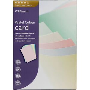 Whsmith A4 Pastel Colour Inkjet Card 100 Sheets