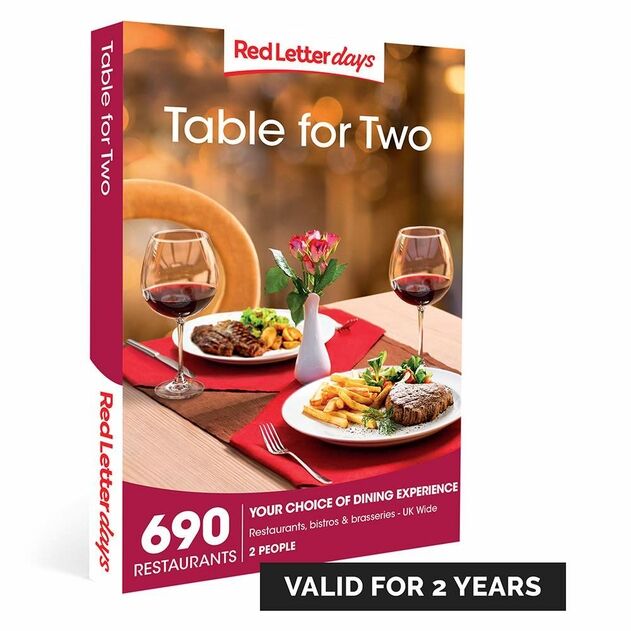 Red Letter Days Table For Two Gift Experience