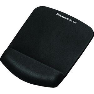 Fellowes Plush Touch Mousepad Wristrest Black 9252003