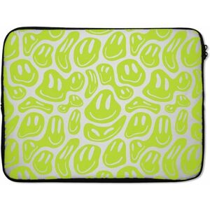 Dyefor Green Happy Faces 16 Inch Laptop Bag