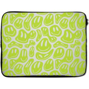 Dyefor Green Happy Faces 16 Inch Laptop Bag