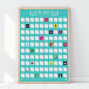 Gift Republic 100 Books Bucket List Scratch Poster