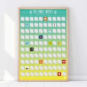 Gift Republic 100 Fam Movies Scratch Off Poster