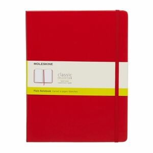 Moleskine Hardcover Scarlet Red Xlarge Plain Notebook