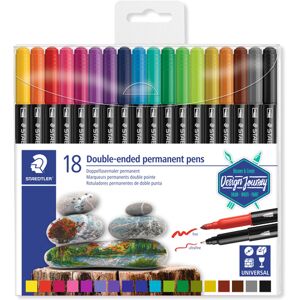 Staedtler Design Journey Double-Ended Permanent Pens (Pack Of 18)