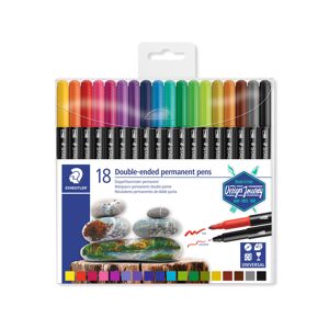 Staedtler Design Journey Double-Ended Permanent Pens (Pack Of 18)