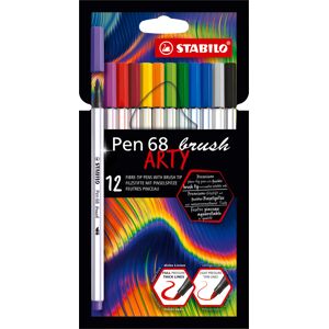 Stabilo Pen 68 Arty Brush Pens (Pack Of 12)