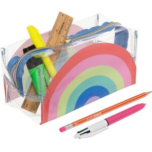 Whsmith Rainbow Clear Cube Pencil Case