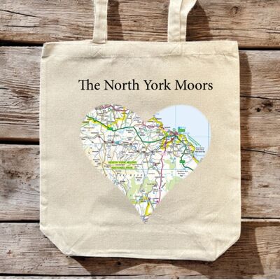 The Sugar Shed Os Map Premium Canvas Tote Bag - North York Moors National Park The Sugar Shed Os Map Premium Canvas Tote Bag - North York Moors National Park