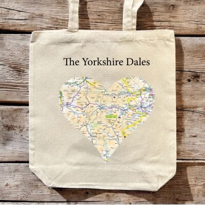 The Sugar Shed Os Map Premium Canvas Tote Bag - Yorkshire Dales National Park The Sugar Shed Os Map Premium Canvas Tote Bag - Yorkshire Dales National Park