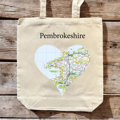The Sugar Shed Os Map Premium Canvas Tote Bag - Pembrokeshire Coast National Park The Sugar Shed Os Map Premium Canvas Tote Bag - Pembrokeshire Coast National Park