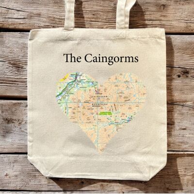 The Sugar Shed Os Map Premium Canvas Tote Bag - Cairngorms National Park The Sugar Shed Os Map Premium Canvas Tote Bag - Cairngorms National Park