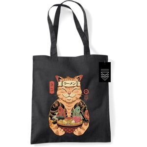 PYRAMID INTERNATIONAL Vincent Trinidad (Catana Ramen) Black Tote Bag PYRAMID INTERNATIONAL Vincent Trinidad (Catana Ramen) Black Tote Bag