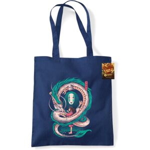 PYRAMID INTERNATIONAL Ilustrata (The Girl And The Dragon) Navy Tote Bag PYRAMID INTERNATIONAL Ilustrata (The Girl And The Dragon) Navy Tote Bag