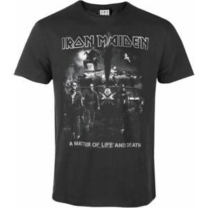 Iron Maiden Life Or Death Amplified Vintage Charcoal Small T Shirt Iron Maiden Life Or Death Amplified Vintage Charcoal Small T Shirt
