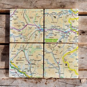 The Sugar Shed Os Map Ceramic Four Coaster Set - Yorkshire Dales National Park The Sugar Shed Os Map Ceramic Four Coaster Set - Yorkshire Dales National Park