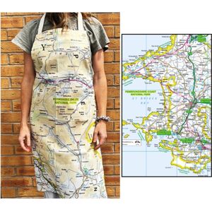 The Sugar Shed Os Map Adult Apron - Pembrokeshire Coast National Park The Sugar Shed Os Map Adult Apron - Pembrokeshire Coast National Park
