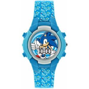 WHSmith Sega Sonic The Hedgehog Flashing Blue Lcd Watch