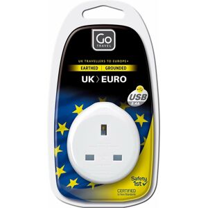 Go Travel Gotravel Uk-Eu Adaptor With Usb