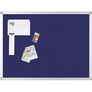 Q-Connect Aluminium Frame Felt Noticeboard With Fixing Kit 1800x1200mm Blue Kf01078