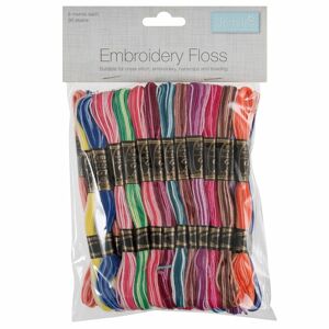 Trimits Stranded Cotton Embroidery Thread Variegated Rainbow Colours (36 X 8m Skeins)