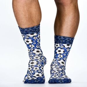 Wigglesteps Mens Football Blue Socks