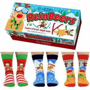 Cockney Spaniel Reinbeers Mens Socks Gift Box