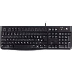 Logitech K120 Business Keyboard Spill Resistant Low Profile Quiet Keys Black 920-002524