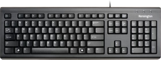 Kensington Valukey Wired Usb Uk Keyboard Black 1500109