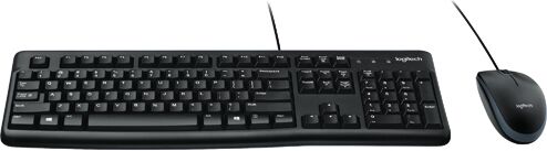 Logitech Black Mk120 Wired Keyboard And Mouse Set 920-002552