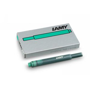 Lamy T 10 Ink Cartridges, Green Ink (Pack Of 5)
