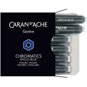 Caran D'Ache Chromatics Iddylic Blue Ink Cartridges (Pack Of 6)