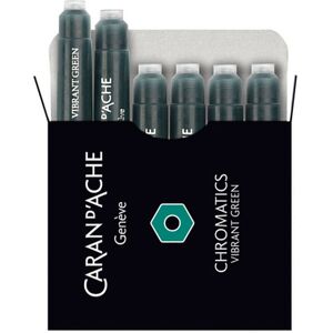 Caran D'Ache Vibrant Green Fountain Pen Cartridges (Pack Of 6)