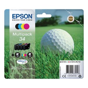 Epson 34 Ink Cartridge Durabrite Ultra Multipack Golf Ball Cmyk C13t34664010