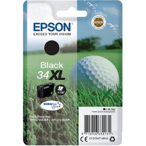 Epson 34xl Ink Cartridge Durabrite Ultra High Yield Golf Ball Black C13t34714010