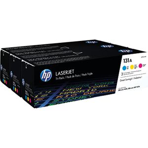 Hewlett Packard Hp 131a Cyan/magenta/yellow Laserjet Toner Cartridges (Pack Of 3) Cf213a