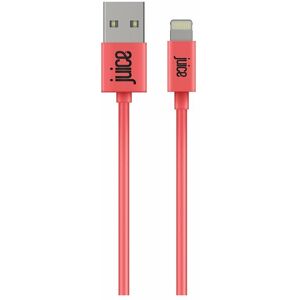 Juice Rounded Usb To Lightning 2m Coral Charging Cable