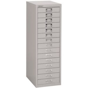 Bisley 15 Multidrawer Filing Cabinet A4290x420x870mm Grey H3915nl-073