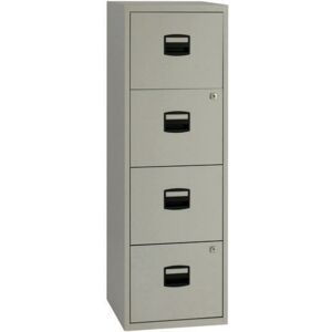 Bisley 4 Drawer Home Filing Cabinet A4 413x400x1282mm Grey By37874